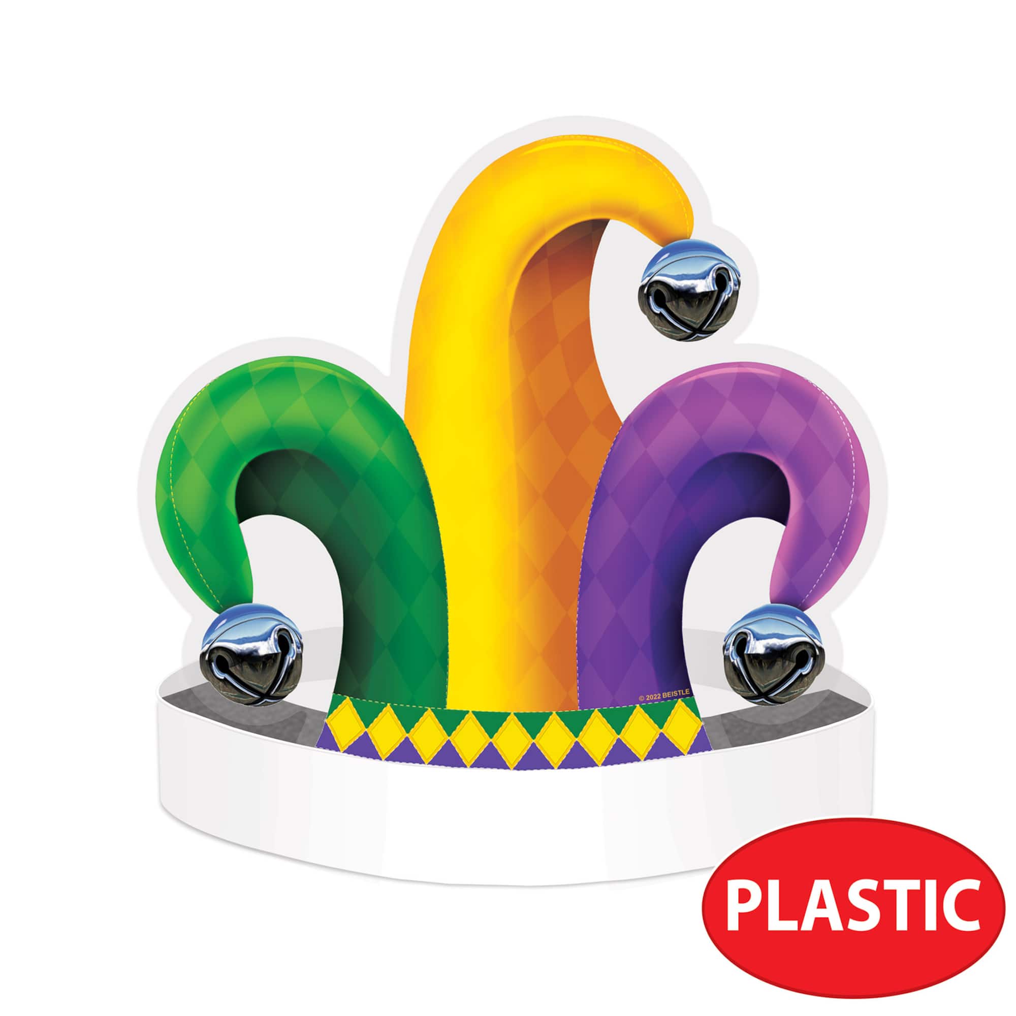 Beistle Jester Hat Plastic Headbands, 2ct.